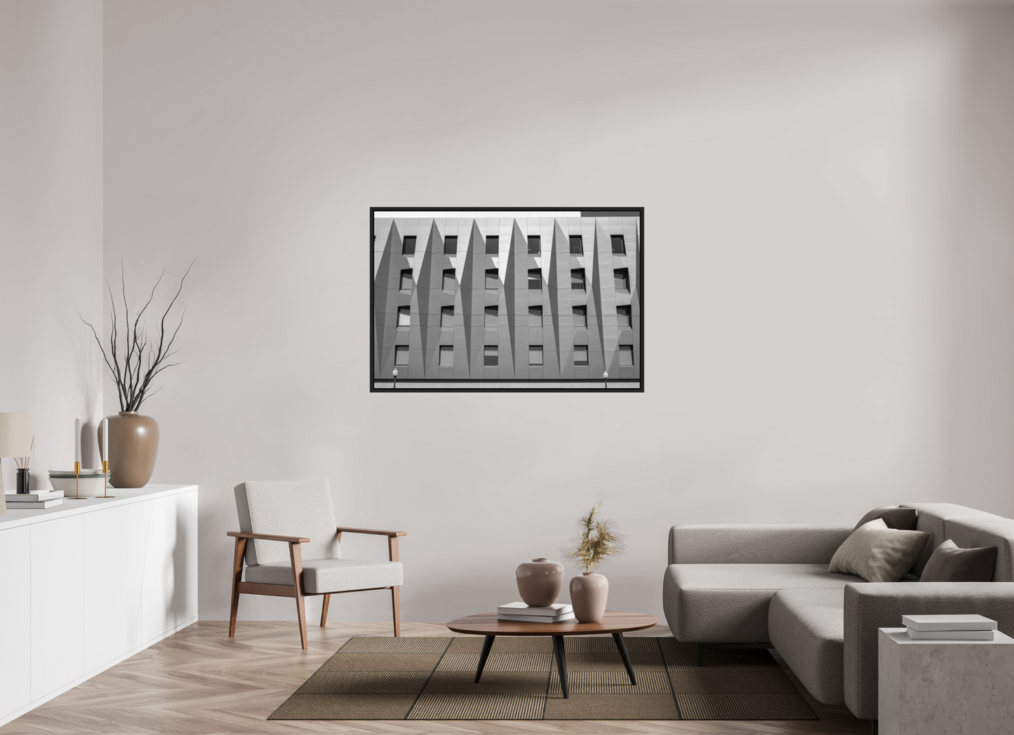 54 x 36″, B&W Paper Windows & Color