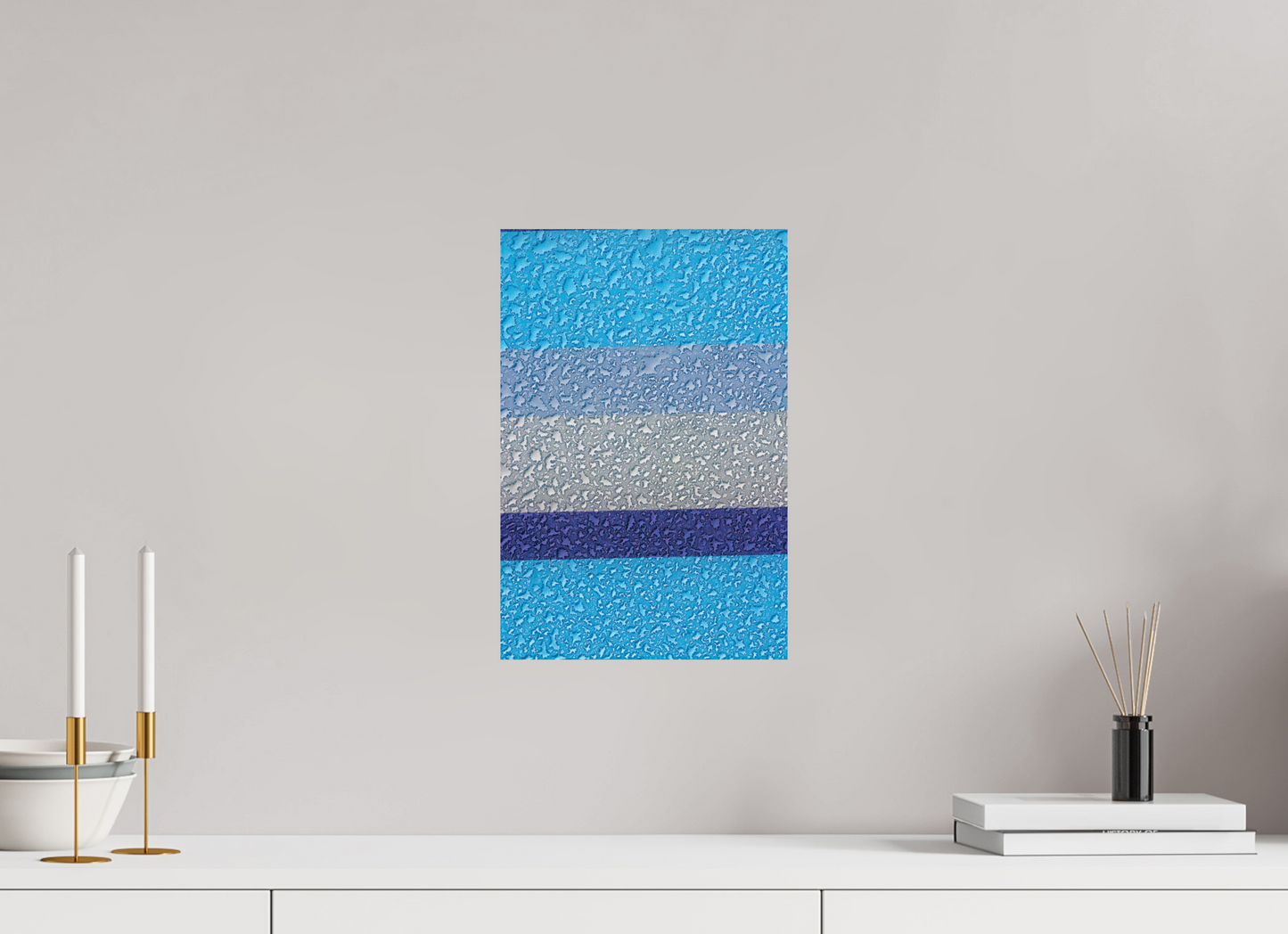 10 x 15″, Photo Print On Fuji Crystal DP II Drops On Blue