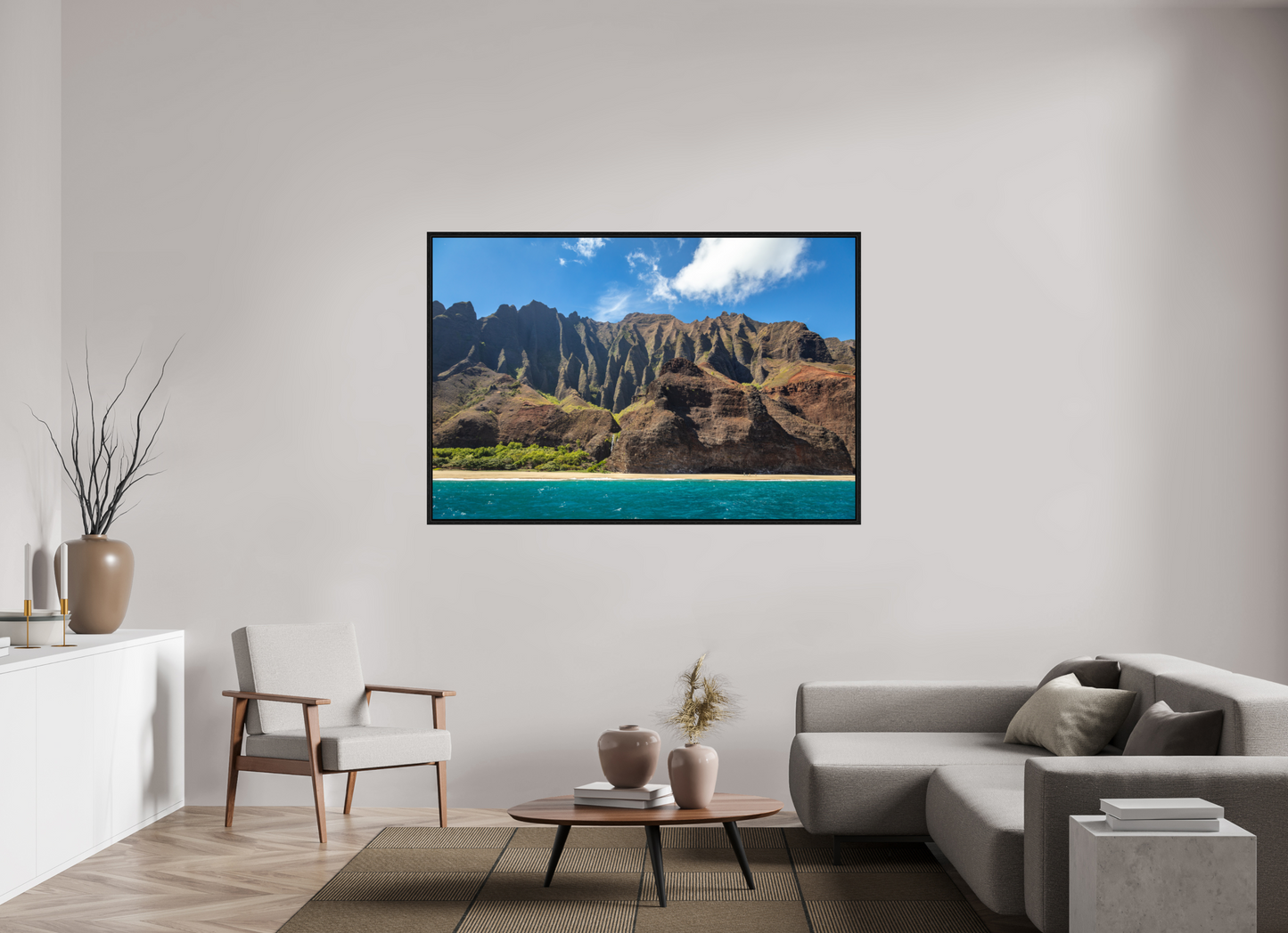 66 x 44″, Floater Frame Napali Coast