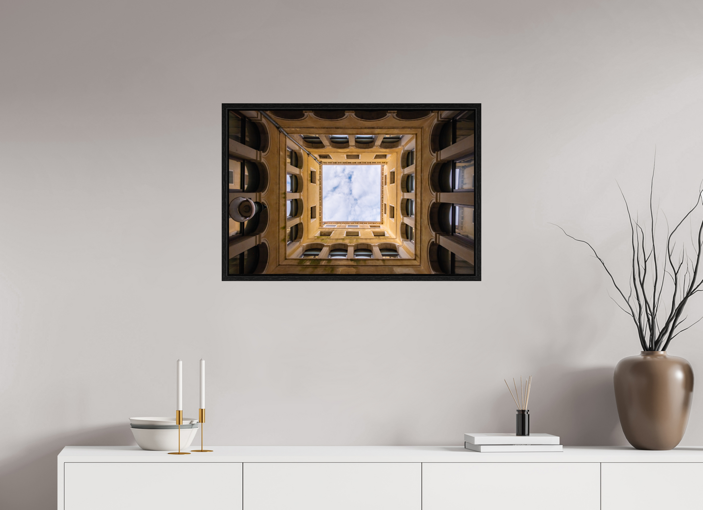 30 x 20″, Floater Frame Sky Light
