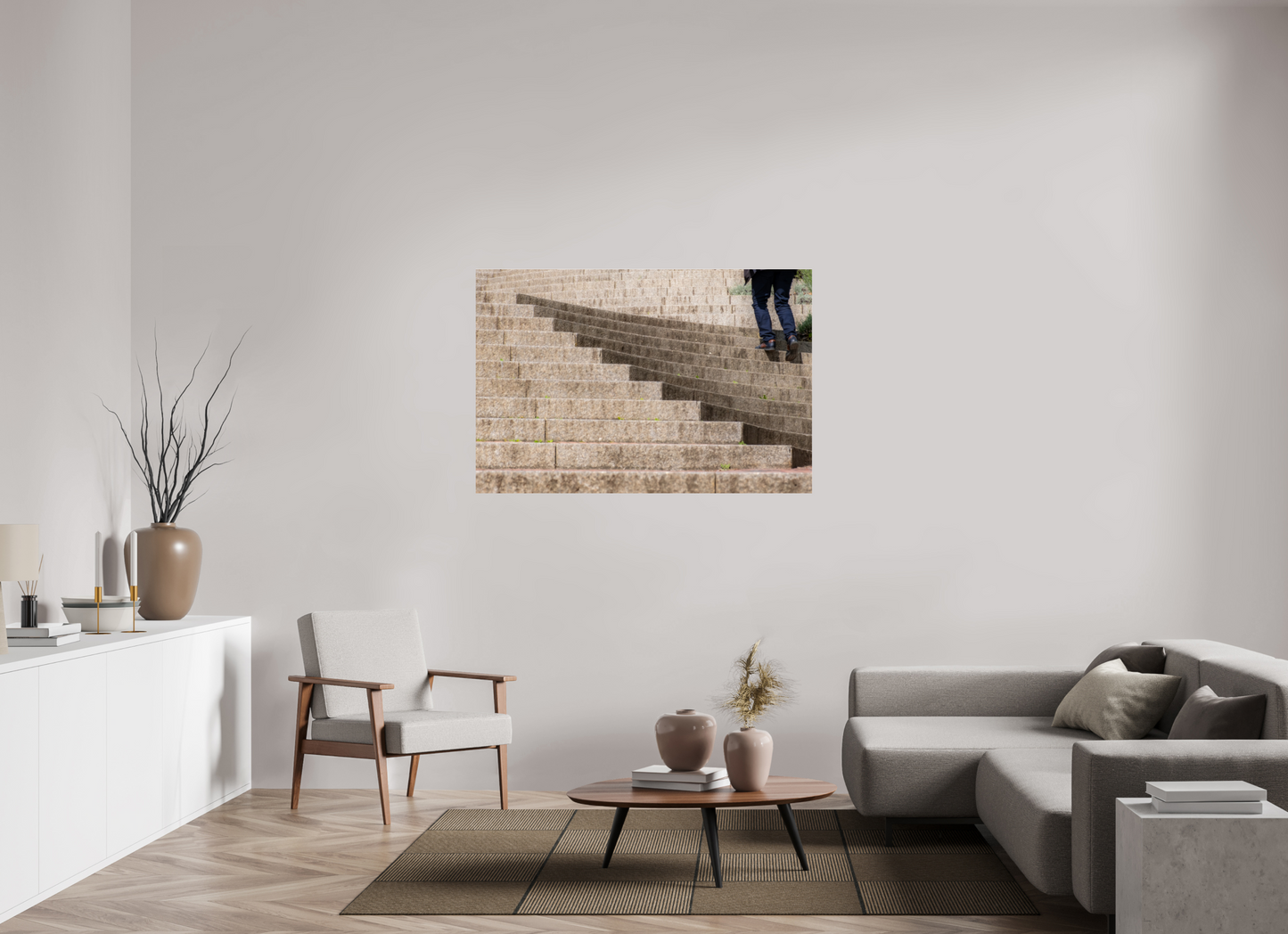 54 x 36″, Photo Print Under Acrylic Glass Steps