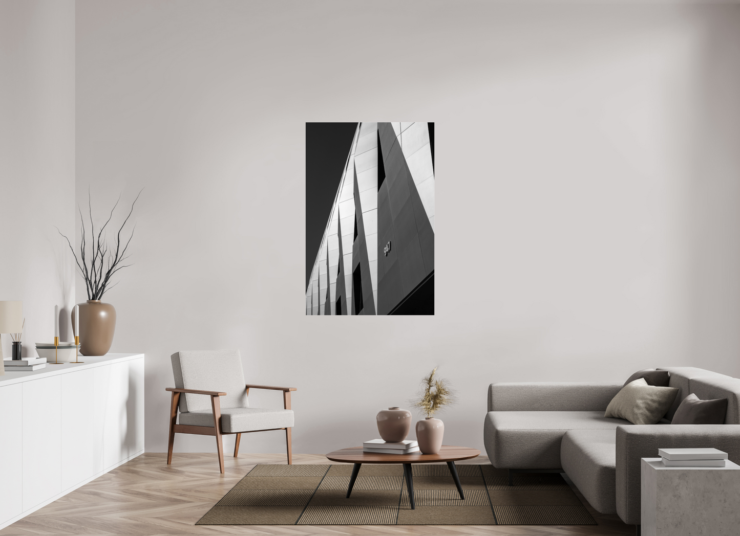 36 x 54″, Photo Print Under Acrylic Glass Triangles