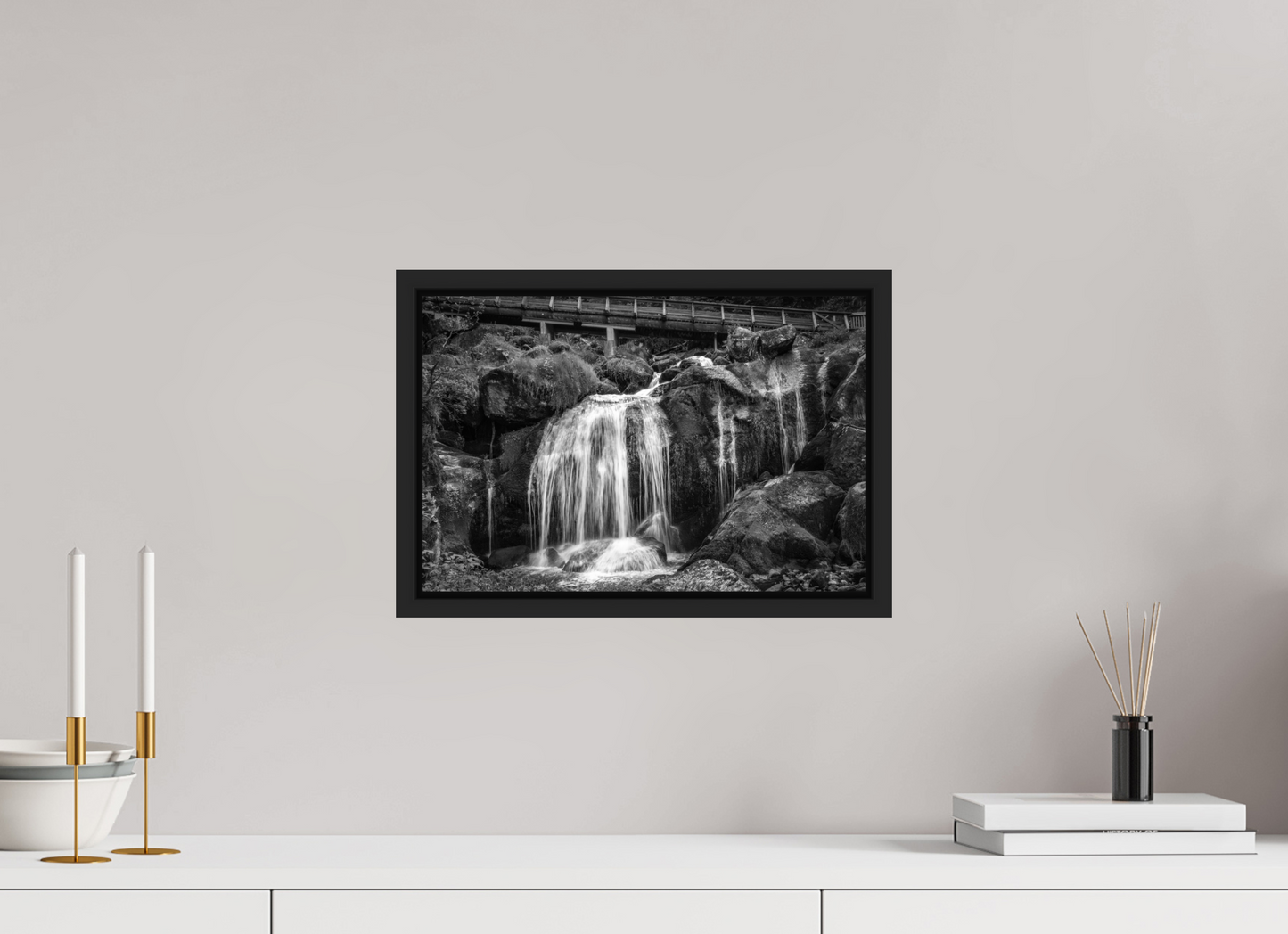 15 x 10″, B&W Paper Triberg Falls